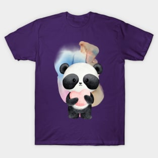 Cute Panda Give a Love - Adorable Panda - Kawaii Panda T-Shirt